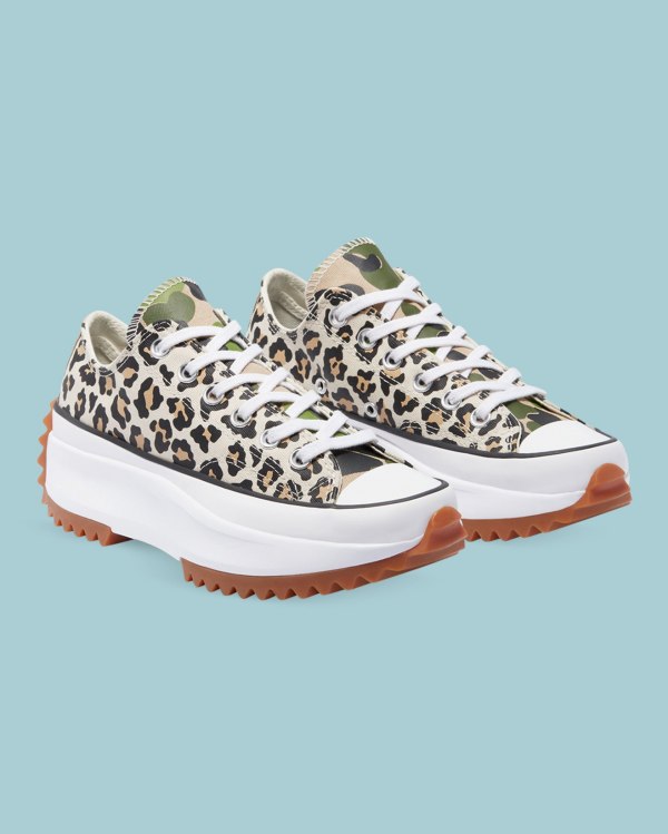 Converse Run Star Hike Wild Archive Leopard Sko Danmark - Converse Lave Sneakers Herre - 25398EMFB